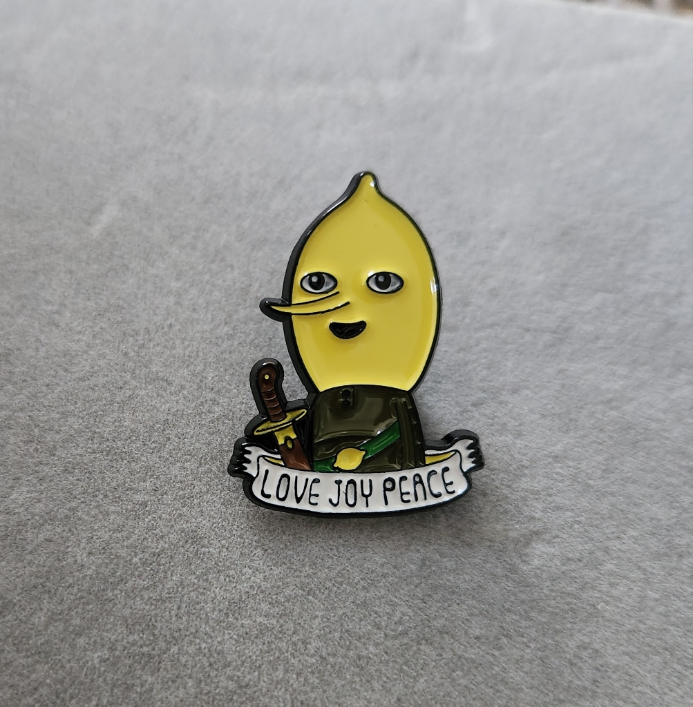 Adventure Time Earl Of Lemongrab Cartoon Yellow Lemon Enamel Pin